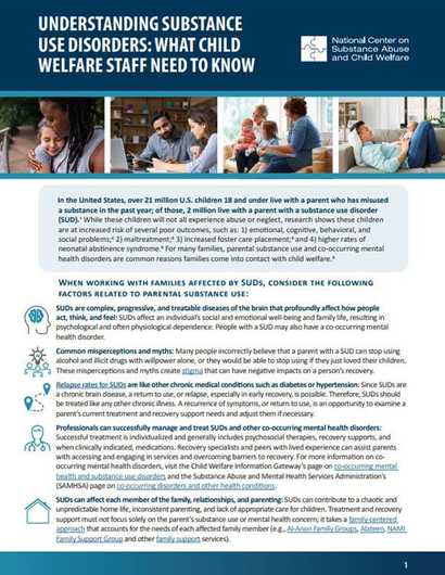 Child Welfare Practice Tip Sheets Series | National Center on Substance ...
